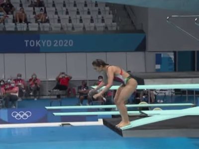 Arantxa Chávez falla en su clavado, la califican con cero y queda eliminada en último lugar (Video)