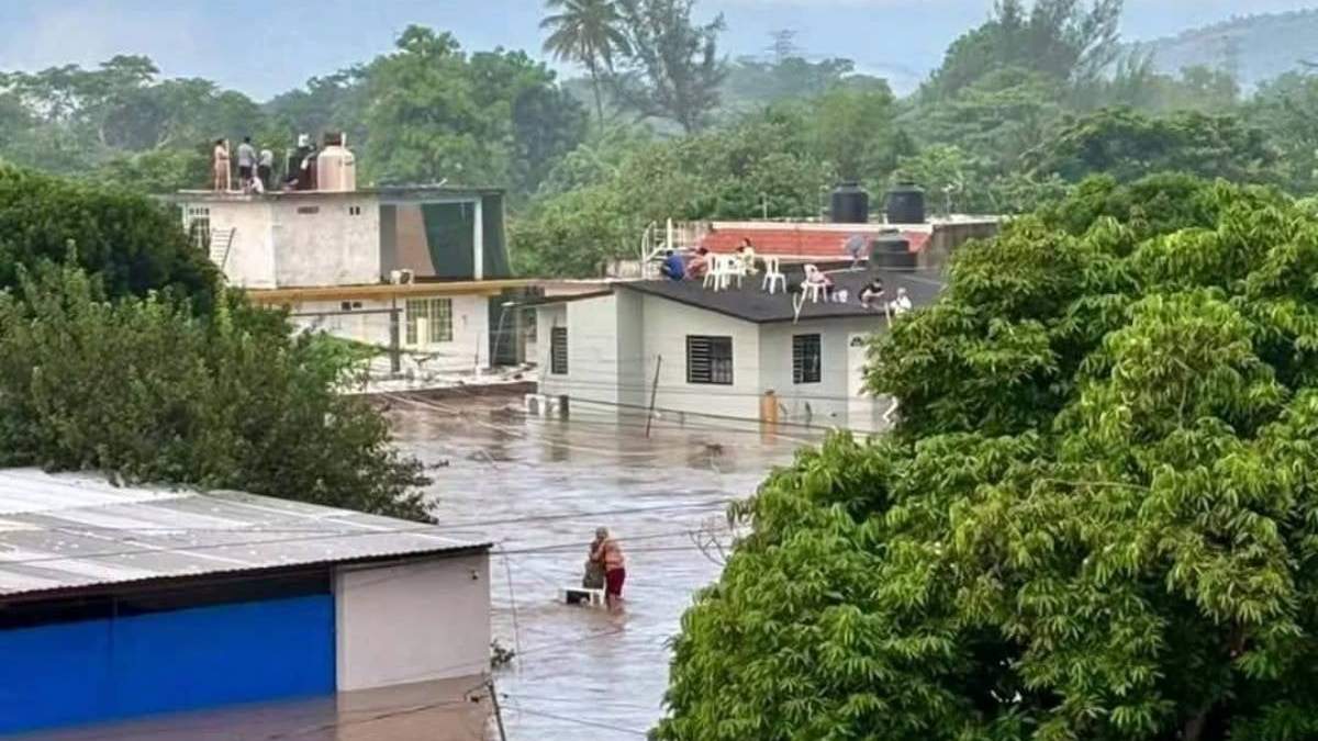 Inundaciones en Poza Rica, al norte del estado de Veracruz