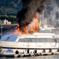 Se incendió un yate de lujo de José Luis Manzano