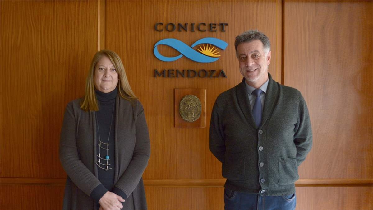 Andrea Pattini, directora del Conicet Mendoza y Walter Manucha, vicedirector.
