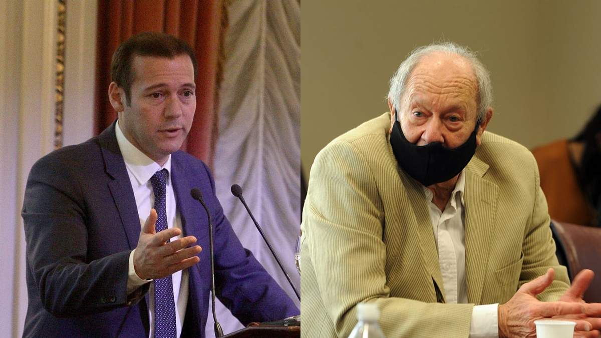 El gobernador de Neuquén, Omar Gutiérrez y el dirigente radical, César Gass. Fuente: (Minuto Neuquén)
