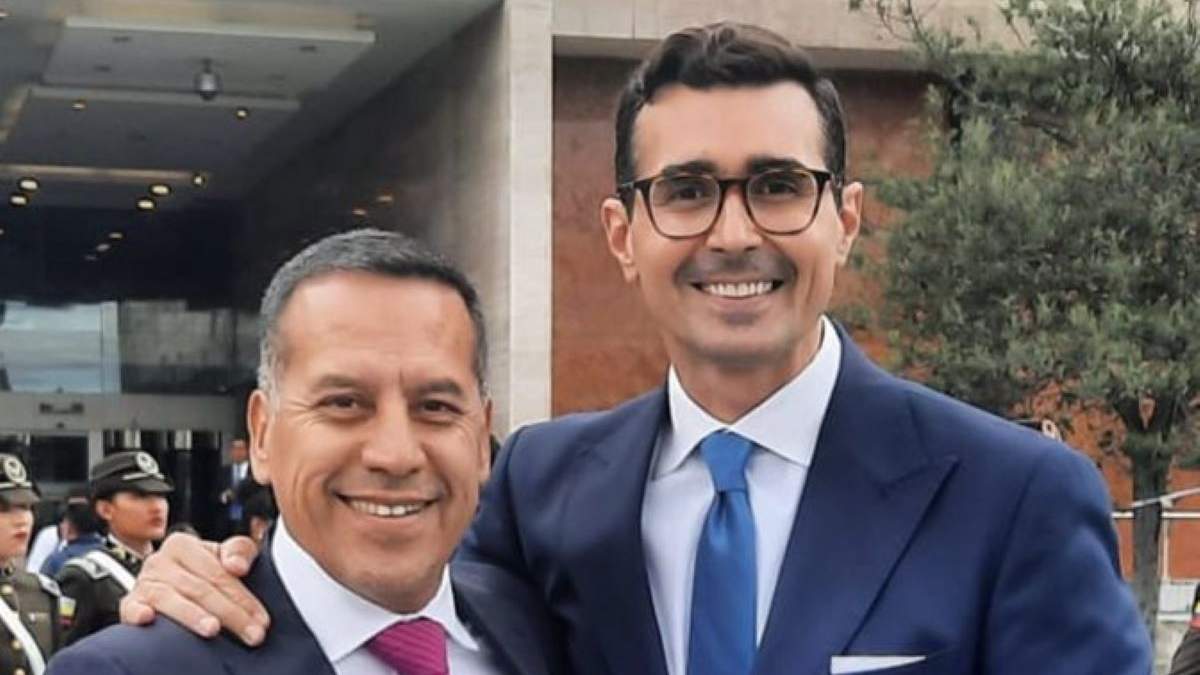 Giovanny Cárdenas, viceministro de Deportes, y Andrés Guschmer Tamariz, ministro de Deportes de Ecuador