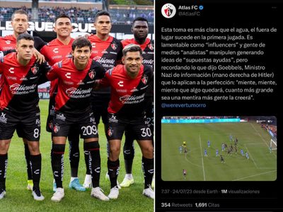 Atlas “pelea” con Werevertumorro y le responde con tuit sobre nazis; el club lamenta la “confusión”