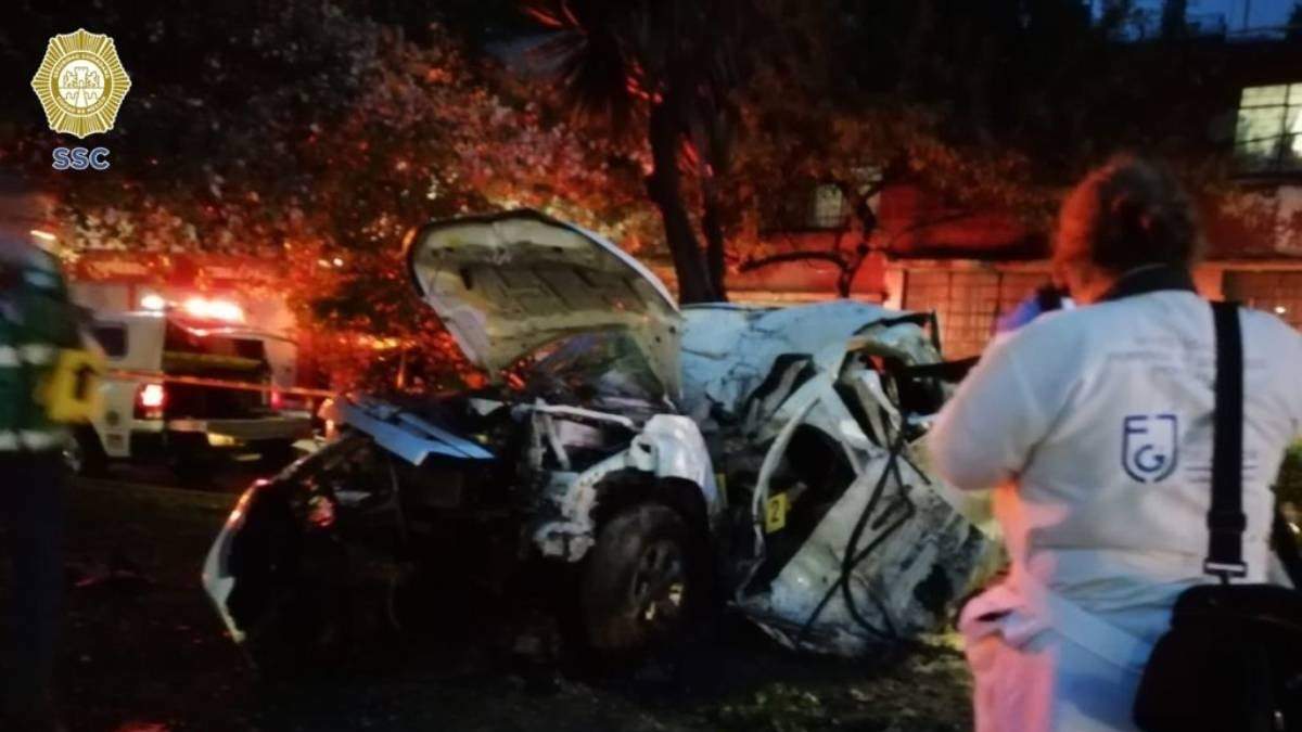 El auto impactado