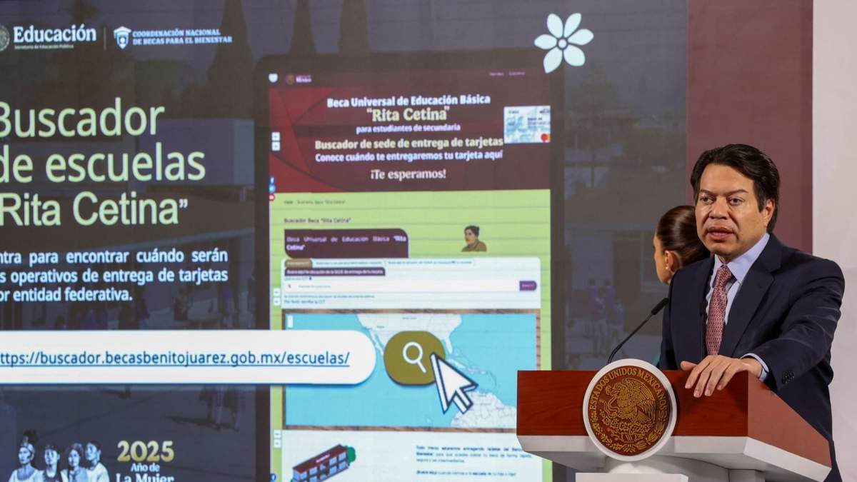 Mario Delgado, titular de la SEP, en la conferencia mañanera de la presidenta Claudia Sheinbaum del 17 de marzo