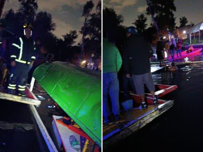 Paseo en trajinera termina mal en Nativitas: Riñen pasajeros y vuelcan al canal
