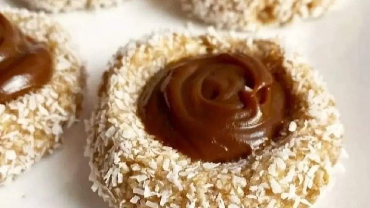 Pepas de coco y dulce de leche. Fuente: (X)