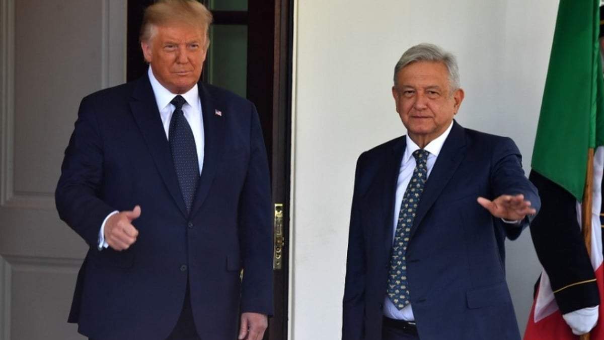 Los presidentes de EU, Donald Trump, y México, Andrés Manuel López Obrador