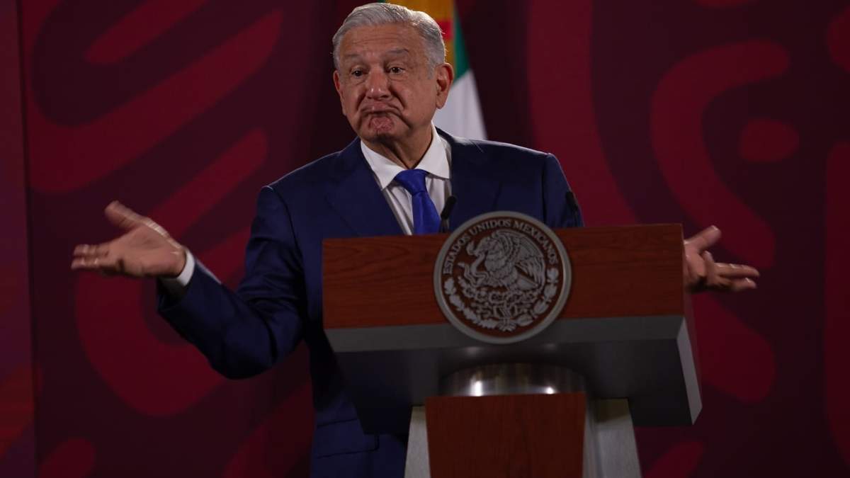El presidente durante su conferencia de prensa