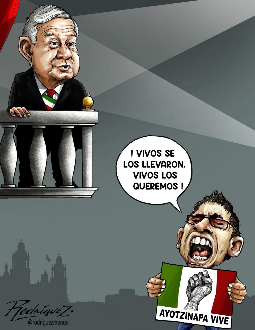Cartón Un grito de justicia