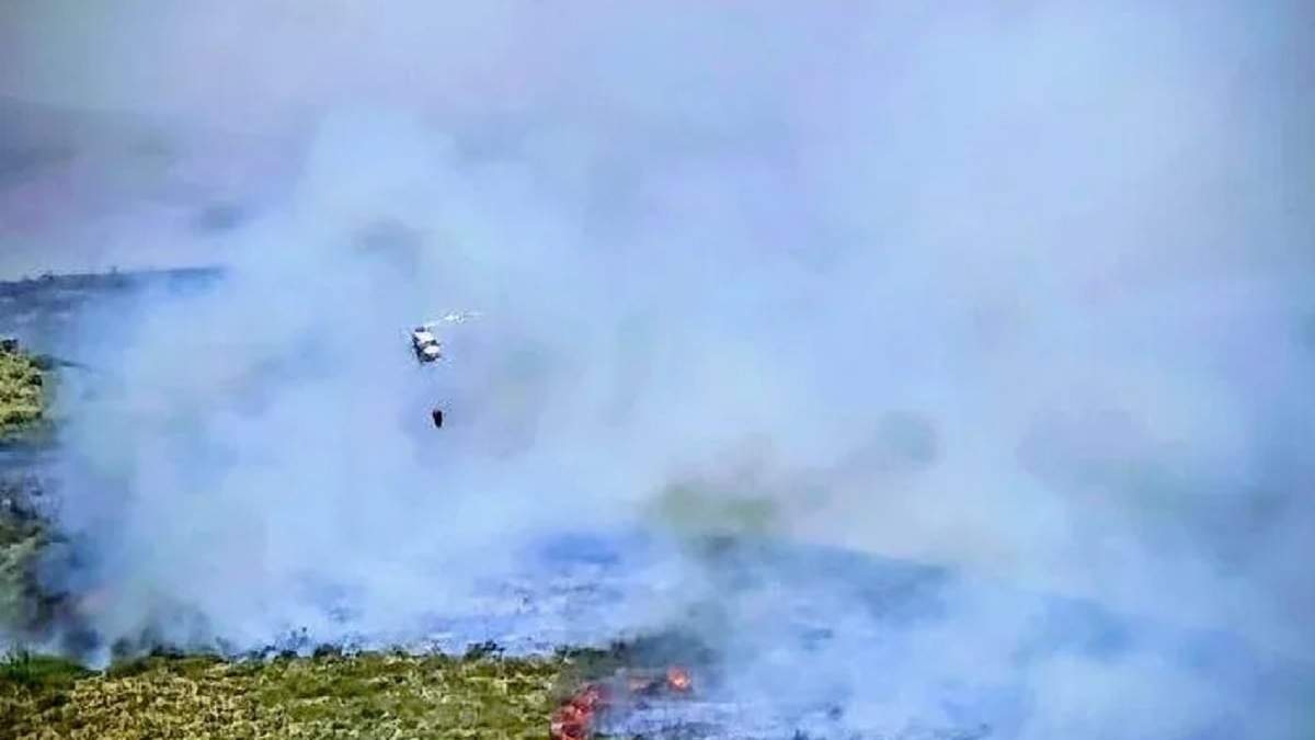 La provincia anunció que se extinguió el incendio en Caicayén. Fuente (X)
