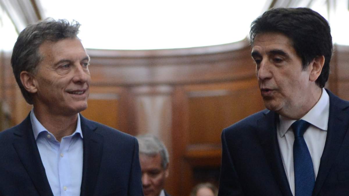 El expresidente, Mauricio Macri y el expresidente del Banco Nación, Carlos Melconian. Fuente: (Twitter)