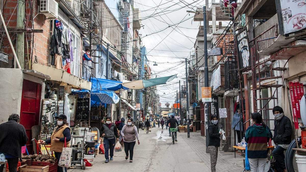Cuarentena en el Barrio Mugica. Fuente: (Twitter)