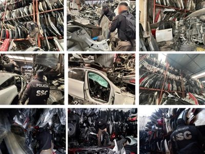 Aseguran mil 863 toneladas de autopartes en CDMX