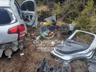 Cuatro sujetos fueron detenidos por intentar robar piezas de un auto accidentado en Villa Traful