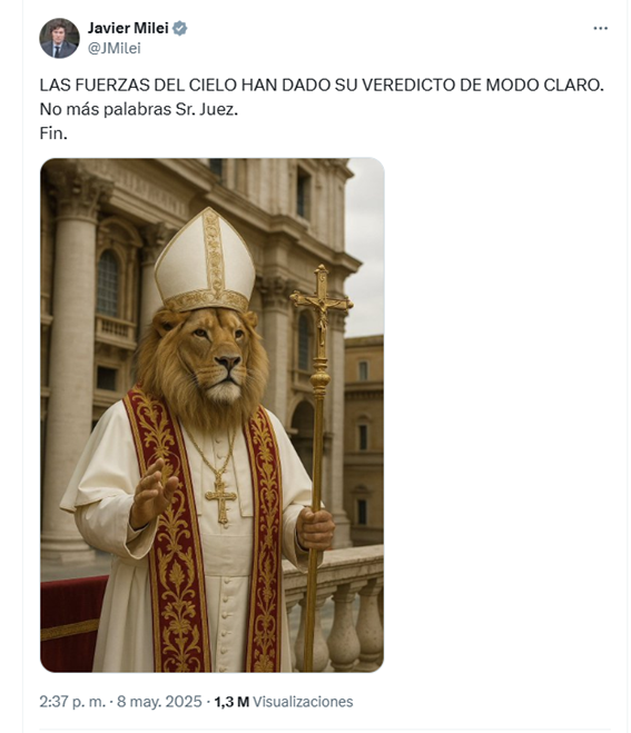 El tuit de Milei.