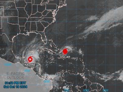 Se forma huracán “Oscar” frente a la costa de las Bahamas; México, en alerta por “Nadine”