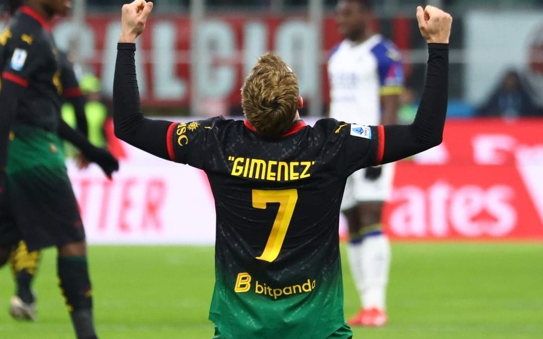 Santiago Gimenez anota su segundo gol consecutivo con el Milán en la Serie A