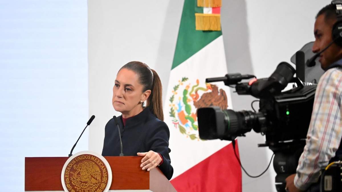 Claudia Sheinbaum en la conferencia mañanera del martes