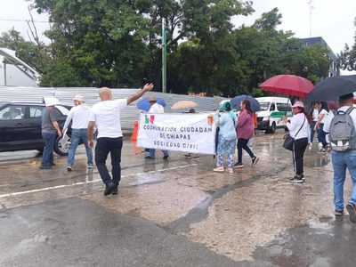 Chiapas: Trabajadores protestan contra la reforma al Poder Judicial