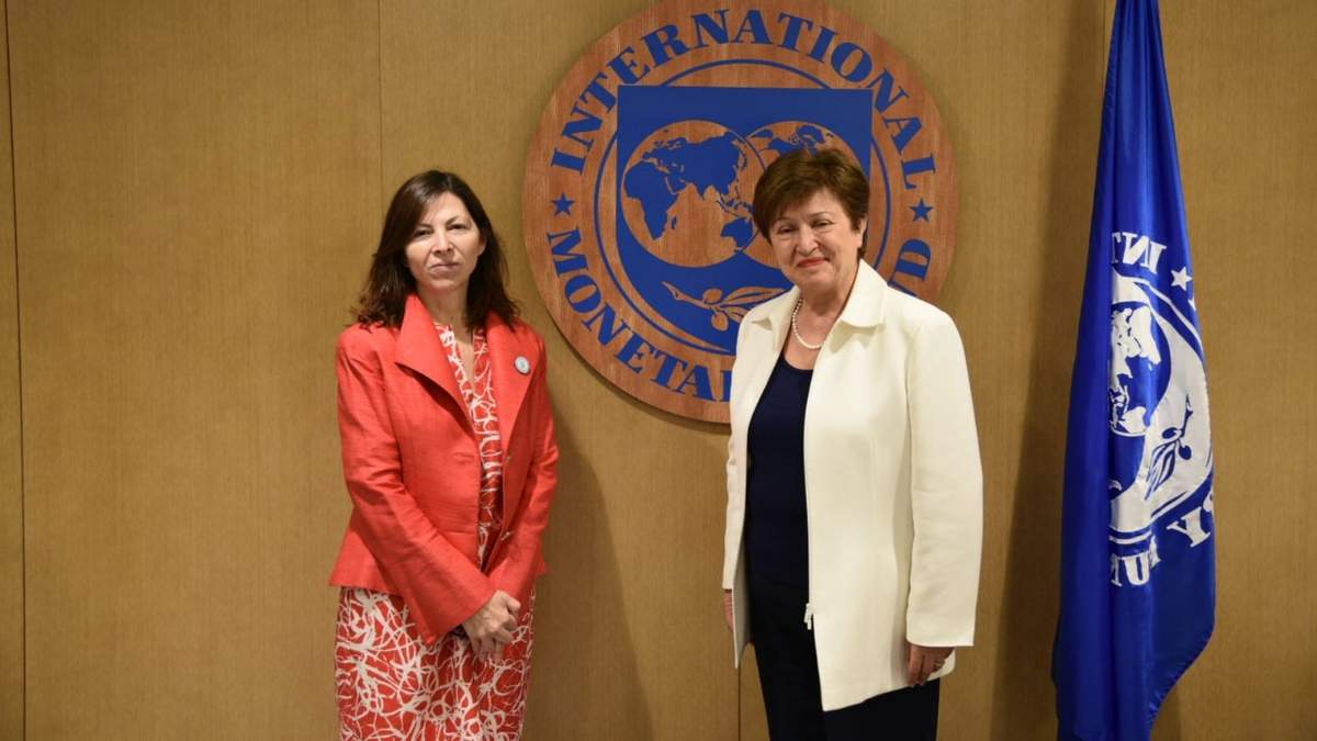 Silvina Batakis y Kristalina Georgieva. Fuente: (Twitter)