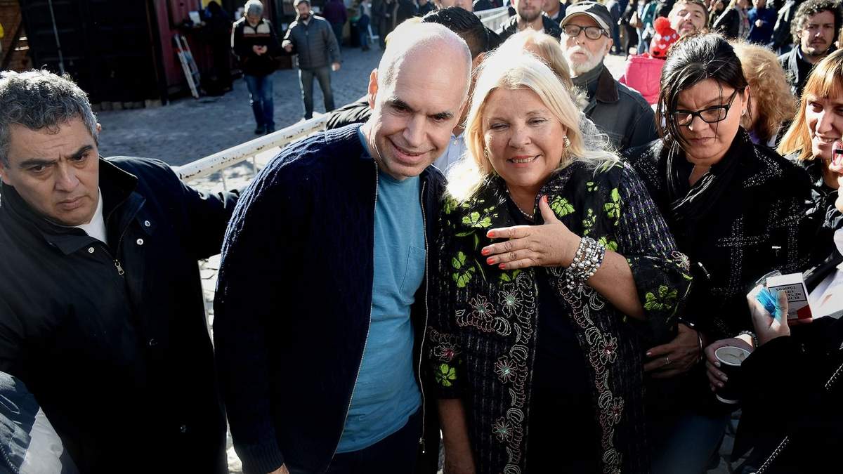 Horacio Rodríguez Larreta y Lilita Carrió. Fuente: (Twitter)