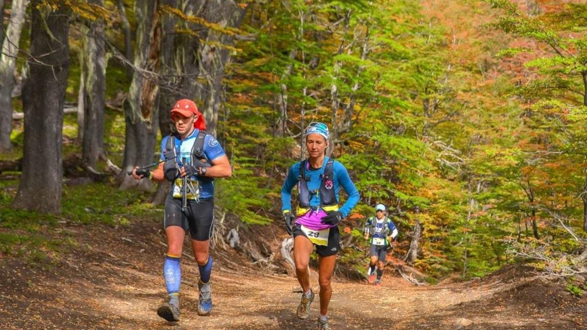 Competencia de trail running en San Martín de los Andes. Fuente: (Twitter)