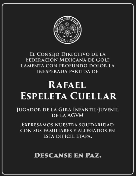 condolencias golf