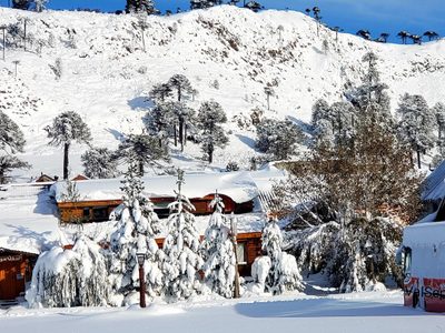 Caviahue amaneció tapada de nieve luego de un intenso temporal