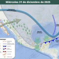 Masa de aire ártico del frente frío 25 congelará el fin de año; así lloverá de lunes a jueves