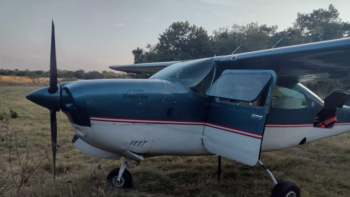 La aeronave incautada en Oaxaca