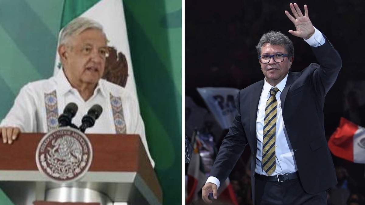 El presidente Andrés Manuel López Obrador y el senador de Morena Ricardo Monreal