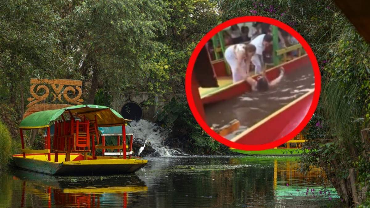 Una turista sobrevivió a una caída en una trajinera gracias a la rápida reacción de sus acompañantes.