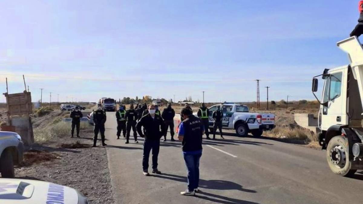 Corte de los mineros en Arroyito. Fuente: (Twitter)