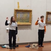 Activistas lanzan sopa a un cuadro de Monet en un museo en Francia (Video)