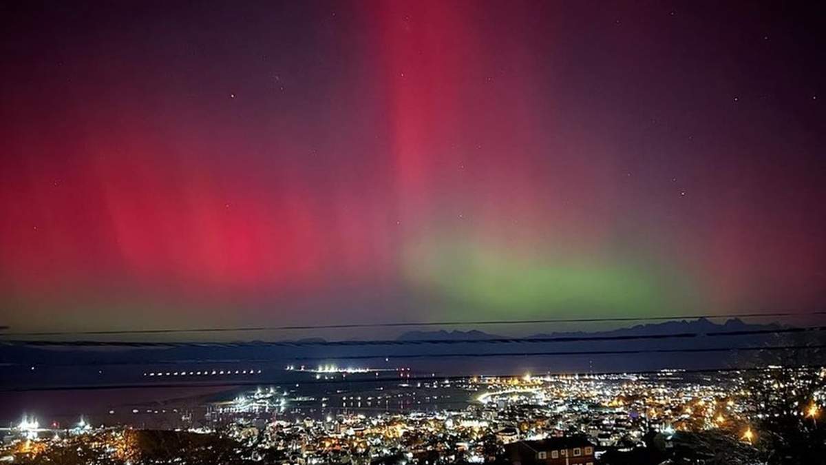 Auroras boreales en Ushuaia durante el 2024