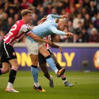 Haaland vuelve a marcar y Rodri se lesiona en la victoria del Manchester City 2-1 ante el Brentford