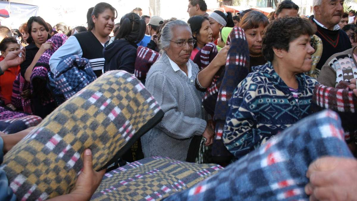 Familias beneficiadas en epoca invernal