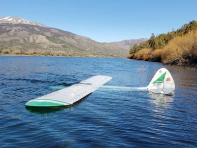Milagro en Chubut: una avioneta cayó al lago Rosario y no hubo heridos