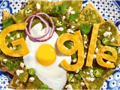 Google dedicó su doodle de hoy a los chilaquiles pero lo bajó por esta razón