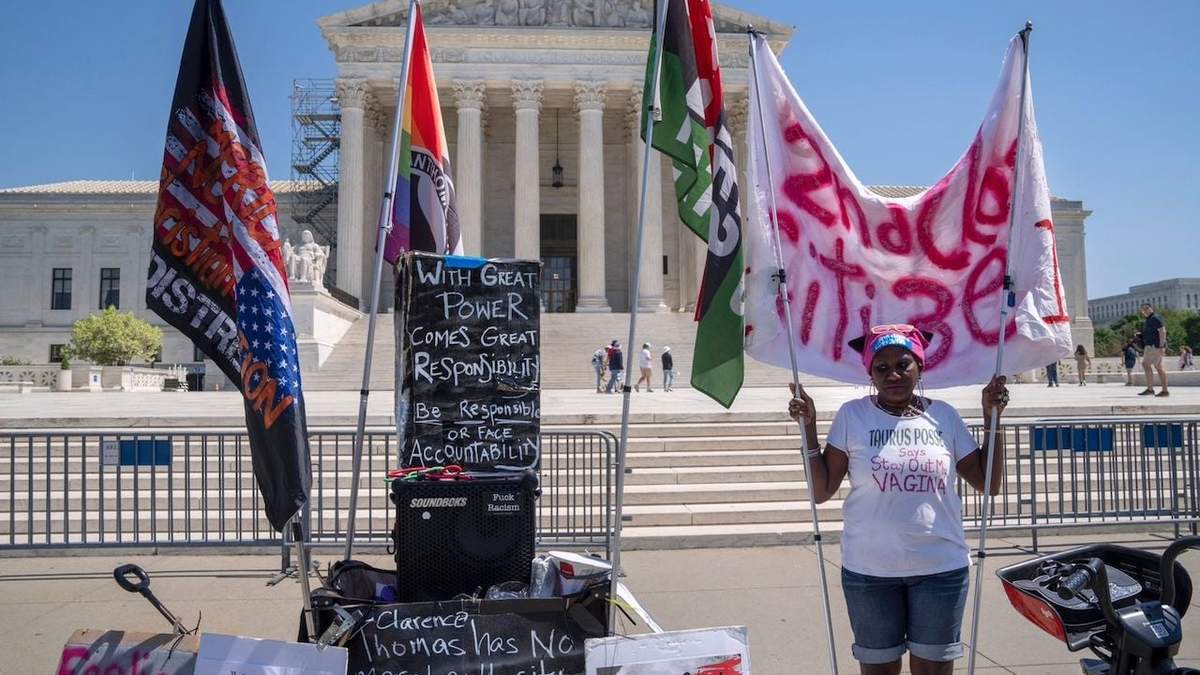 Protesta frente a la Corte Suprema de Estados Unidos en Washington