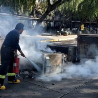 Barricada en la UNAM