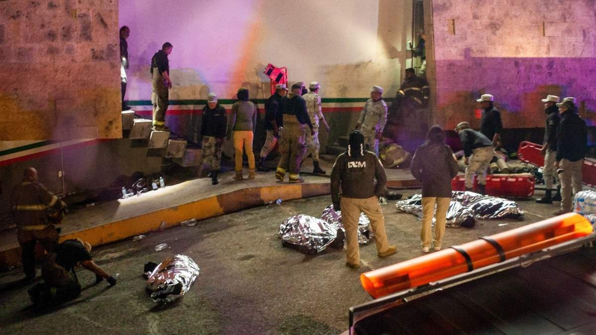 Incendio. Estación migratoria de Ciudad Juárez