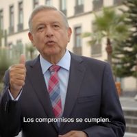 "Los compromisos se cumplen", afirma AMLO en promocionales previos a su primer informe