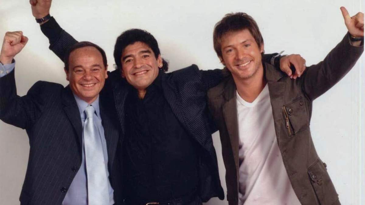 Pablo Codevilla, Diego Maradona y Adrián Suar. Fuente: (Instagram)