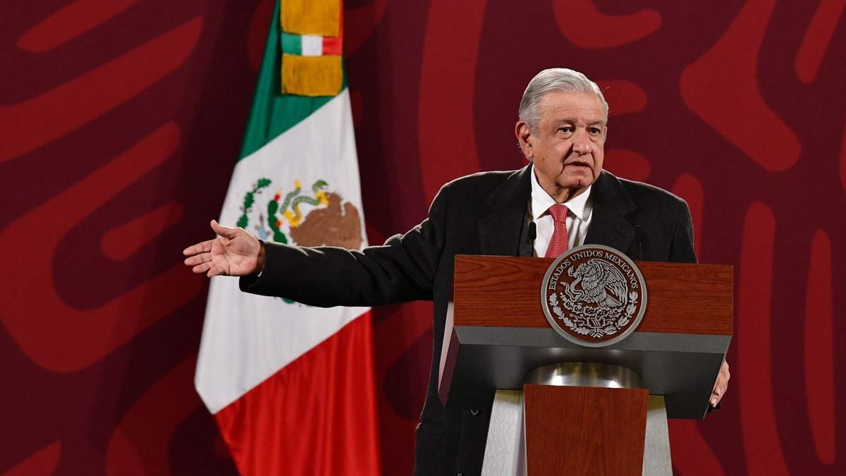 El presidente durante su conferencia matutina de este jueves.