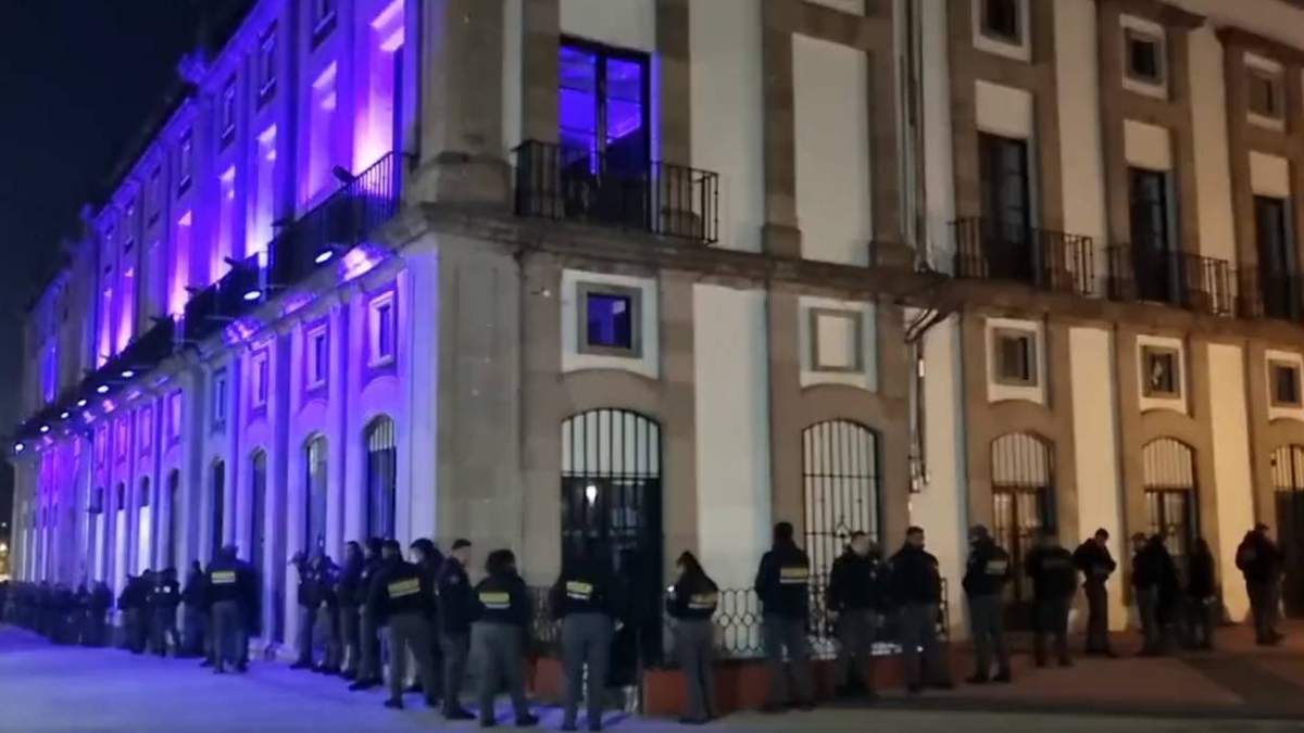 Operativo montado en el Palacio Municipal de Toluca