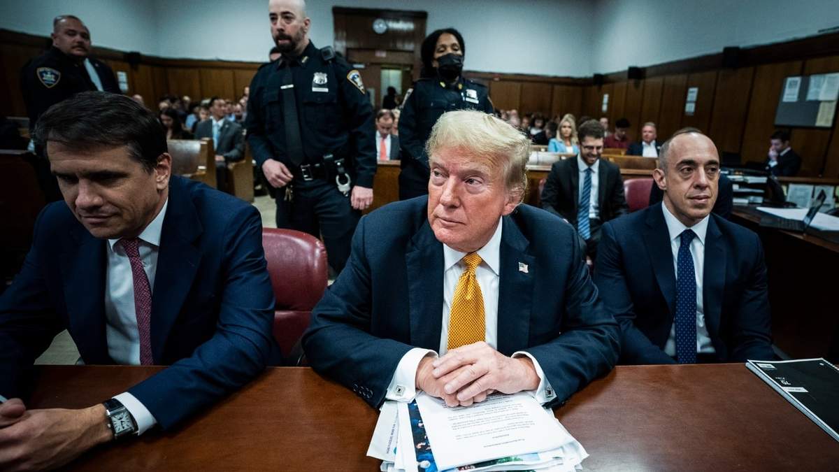 El expresidente Donald Trump en un tribunal federal de Manhattan, en Nueva York, el pasado miércoles