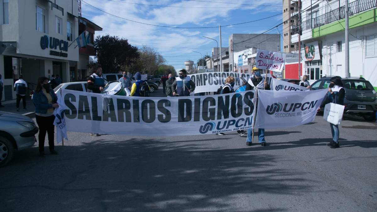Protesta de UPCN. Fuente: (Twitter)