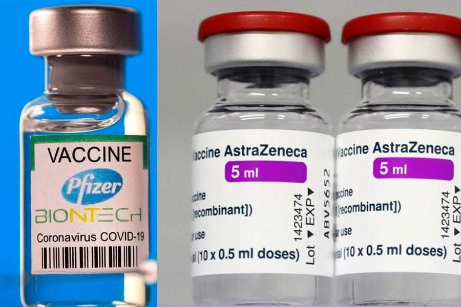 Dosis de Pfizer y AstraZeneca